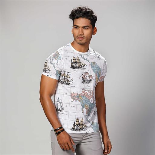 ladies blue v neck t shirt